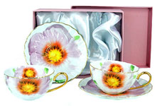 Подарочный набор чайный: Сиреневый цветок на 2 персоны