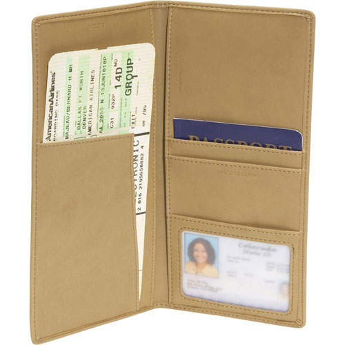 Royce Leather Passport Ticket Holder