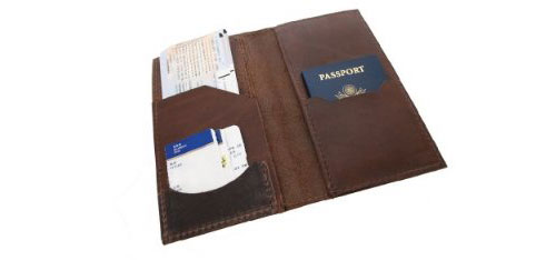 Rustic River Leather Passport Wallet and Ticket Organizer