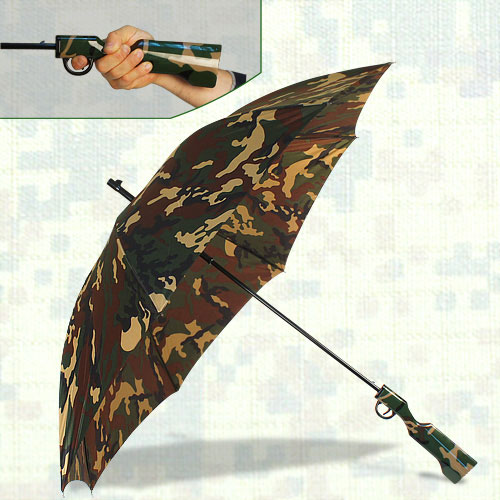 Зонт в виде ружья против дождя
